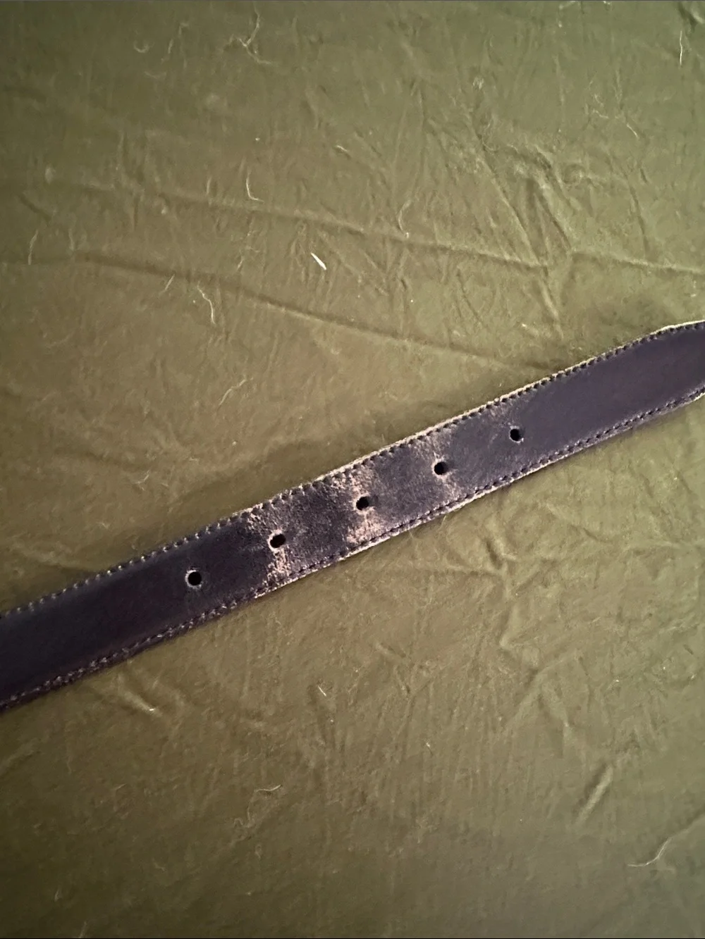 VTG Genuine Lizard Skin Black Belt w/ Solid Brass Belt Buckle - 40 3/4”